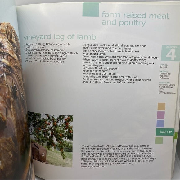 NIAGARA Cooks From Farm To Table By Lynn Ogryzlo Cookbook - Picture 6 of 11